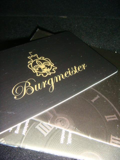 Коробка для часов с этикетками и сертификатом Burgmaster кожа оригинал 1