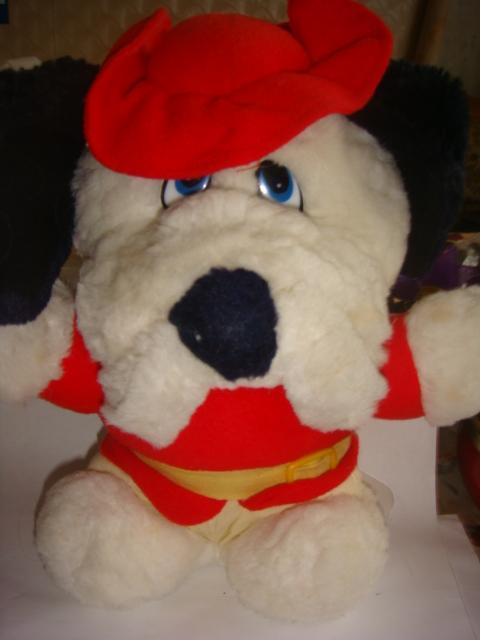 Мягкая игрушка собака в шляпе Италия винтаж 90х
