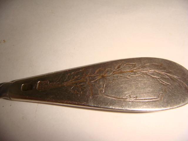 Ложка детская столовая серебро 84 проба мастерская Фаберже 1896 год 3