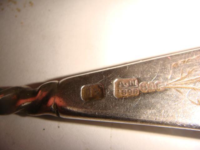 Ложка детская столовая серебро 84 проба мастерская Фаберже 1896 год 4