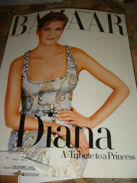 Журнал Bazaar памяти Принцессы Дианы Princess Diana ноябрь 1997 год
