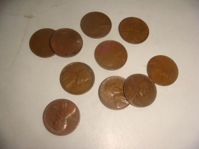 Монеты 1 цент 11 шт бронза редкие набор США