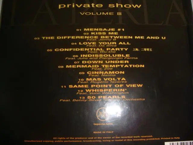 CD La Perla Noir и Private Show 2 шт Италия 4