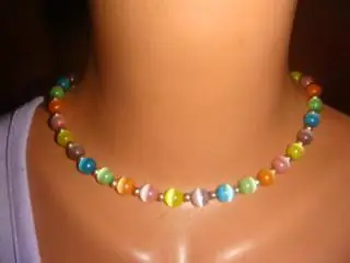 Бусы цветные шарики стекло винтаж 60х годов