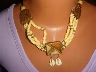 Бусы этника с ракушками винтаж 60х годов