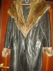 Зимняя куртка Корея с енотом винтаж 90х размер 48-50