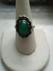 Кольцо с хризопразом серебро СССР винтаж 80х
