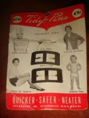 Зажим брошь для одежды винтаж 60х Америка