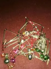 Бусы на елку винтаж 60 х годов стекло СССР