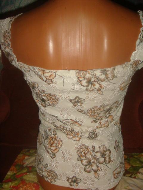 Блузка с розами хлопок Америка винтаж 90х годов размер 38-40 2
