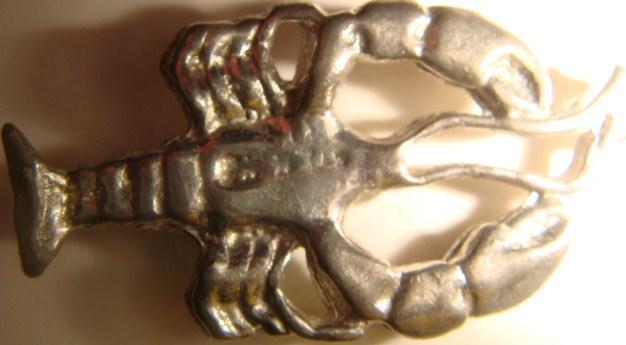 Кулон скорпион серебро винтаж Англия