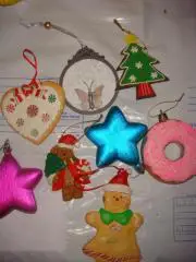 Елочные игрушки фигурки 8 штук винтаж 90 х