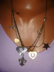 Колье цепочки Флер де Лис винтаж Америка