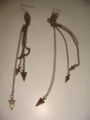 Серьги мельхиор цепочки винтаж Америка