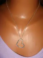 Кулон сердце со стразами винтаж Америка