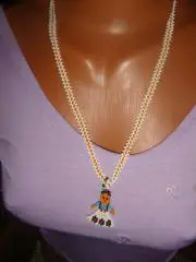 Колье бисер мексиканка винтаж Мексика