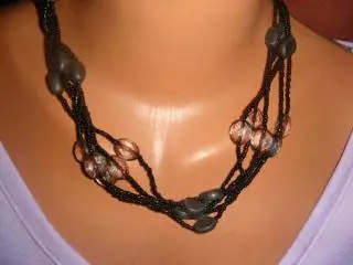 Бусы бисер стеклярус винтаж Америка