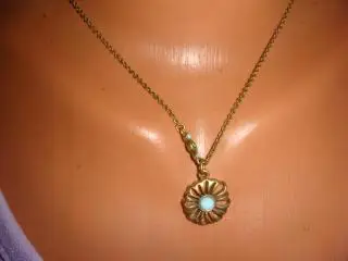 Кулон с бирюзой бронза винтаж 80х