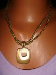 Колье арт деко бронза мельхиор ф. Passific Design винтаж 90х Америка