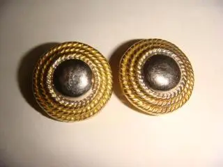 Клипсы круглые бронза винтаж 90х Америка