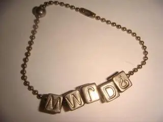 Браслет цепочка буквы винтаж Америка