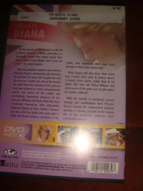DVD Принцесса Диана на английском языке Uncrowened queen 1