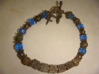 Браслет цепочка с буквами винтаж Америка