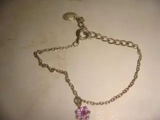 Браслет цепочка с цветком фиалка винтаж Америка