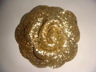 Брошь Chanel камелия Шанель арт деко золотая