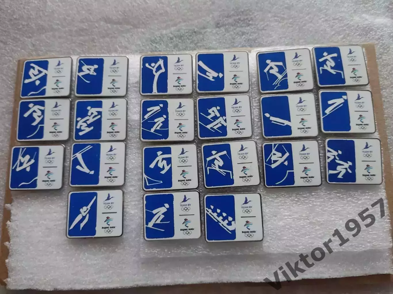 Олимпийские игры. Набор знаков Олимпийской команды Беларуси в Пекине 2022 г.