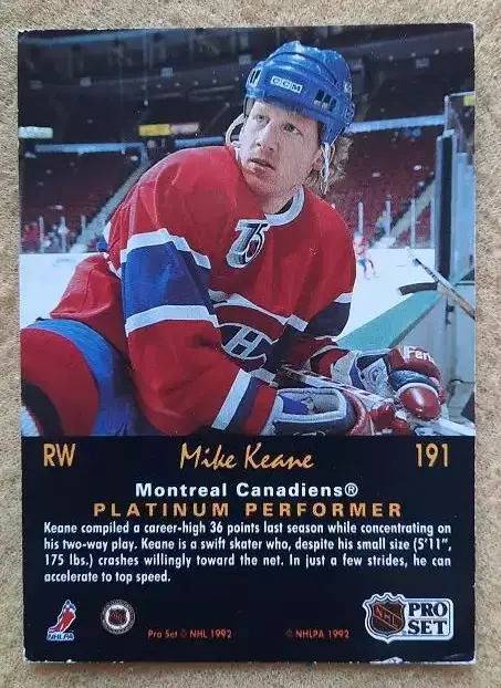 НХЛ Майк Кин Монреаль Канадиенс № 191 1