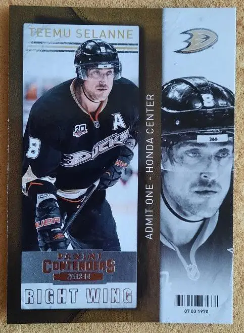 НХЛ Теему Селянне Анахайм Дакс № 12