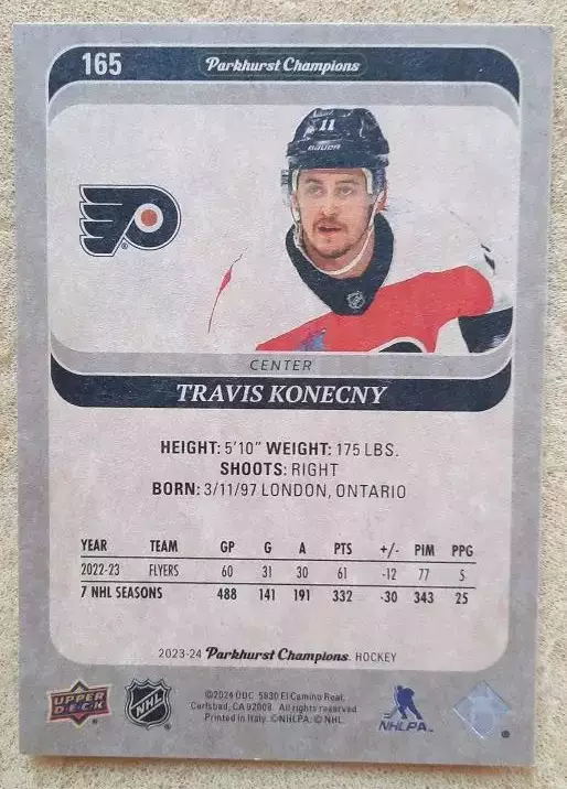 НХЛ Трэвис Конекни Филадельфия Флайерз № 165 1