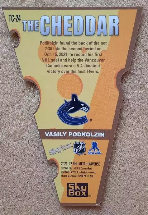 НХЛ Василий Подколзин Ванкувер Кэнакс Витязь Подольск СКА Санкт-Петербур № TC-24 1