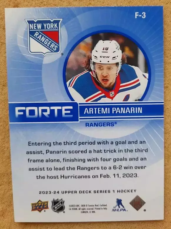 НХЛ Артемий Панарин Нью-Йорк Рейнджерс Подольск Казань СКА № F - 3 1