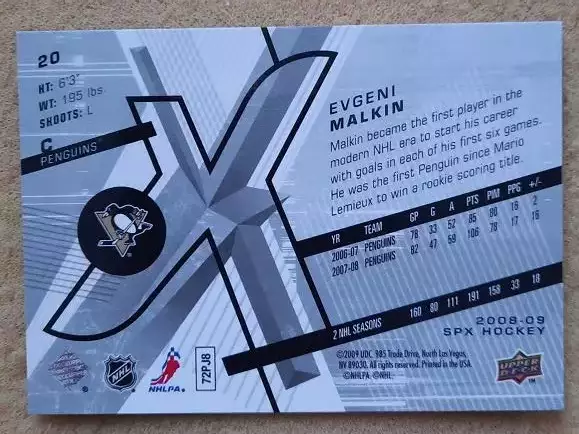 НХЛ Евгений Малкин Питтсбург Пингвинз Магнитогорск № 20 1