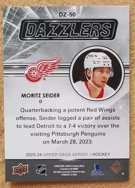 НХЛ Мориц Зайдер Детройт Ред Уингз № DZ - 50 грин 1