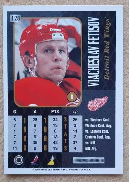 НХЛ Вячеслав Фетисов Детройт Ред Уингз ЦСКА Спартак Москва № 128 1