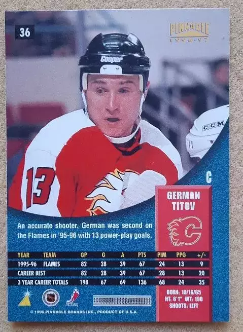 НХЛ Герман Титов Калгари Флэймз Химик Воскресенск № 36 с 1