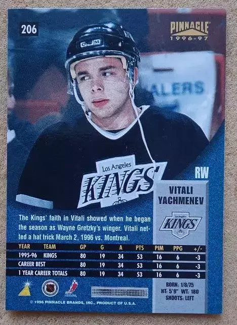 НХЛ Виталий Ячменев Лос-Анжелес Кингз Челябинск Амур Казань Омск Тюмень № 206 с 1