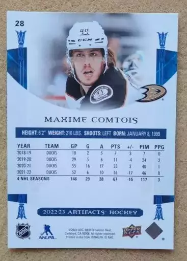 НХЛ Макс Комтуа Анахайм Дакс Динамо Москва № 28 1