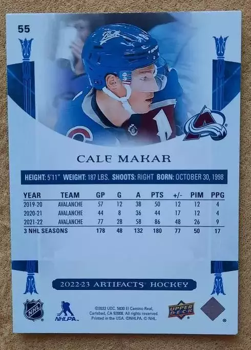 НХЛ Кейл Макар Колорадо Эвеланш № 55 1