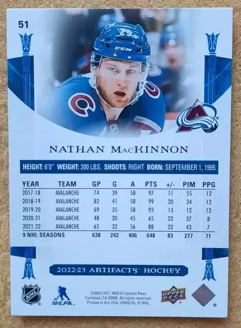 НХЛ Натан Маккиннон Колорадо Эвеланш № 51 1