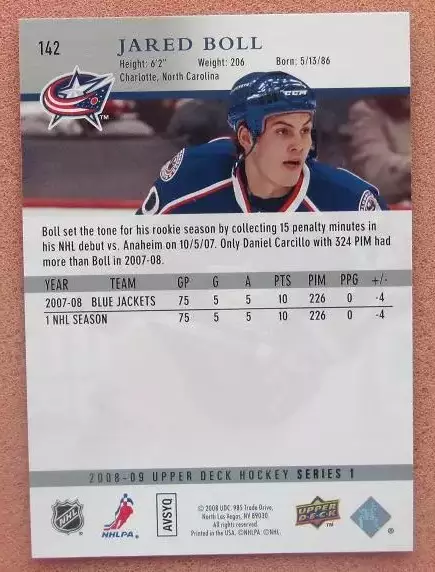 НХЛ Джаред Болл Коламбус Блю Джекетс № 306 1