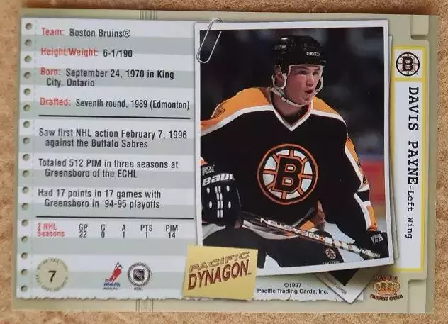 НХЛ Дэвис Пейн Бостон Брюинз № 7 1