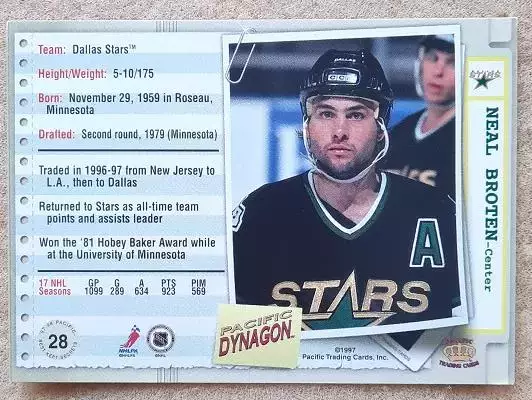 НХЛ Нил Бротен Даллас Старз № 28 1
