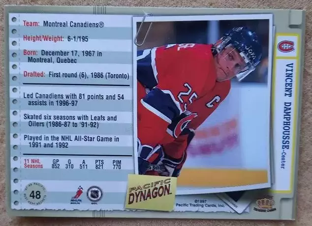 НХЛ Винсент Дамфусс Монреаль Канадиенс № 48 1