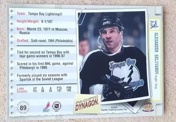 НХЛ Александр Селиванов Тампа Бэй Лайтнинг Спартак Москва № 89 1