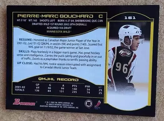 НХЛ Пьер-Марк Бушар Миннесота Уайлд № 161 1