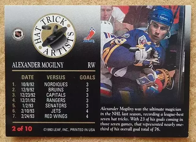 НХЛ Александр Могильный Баффало Сейбрз ЦСКА Москва № 2 1